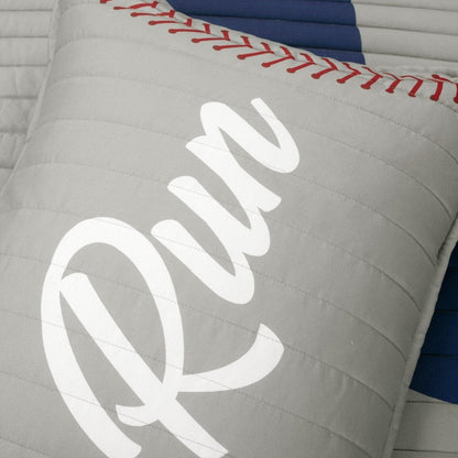 Baseball Game Reversible Oversized Kids Quilt Set