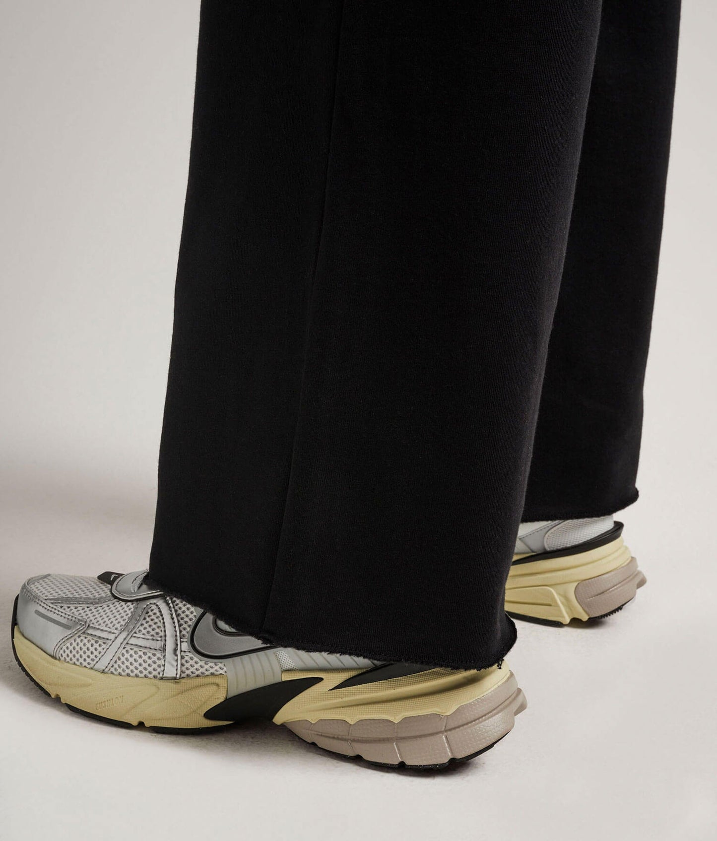 Womens Recycled Fleece Wide Leg Pant - Recycled Fleece - Black