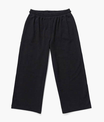 Womens Recycled Fleece Wide Leg Pant - Recycled Fleece - Black