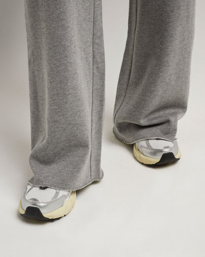 Womens Recycled Fleece Wide Leg Pant - Recycled Fleece - Heather Grey