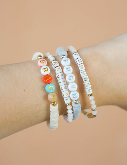 Elevated Faith Grace Multicolored Letter Bracelet