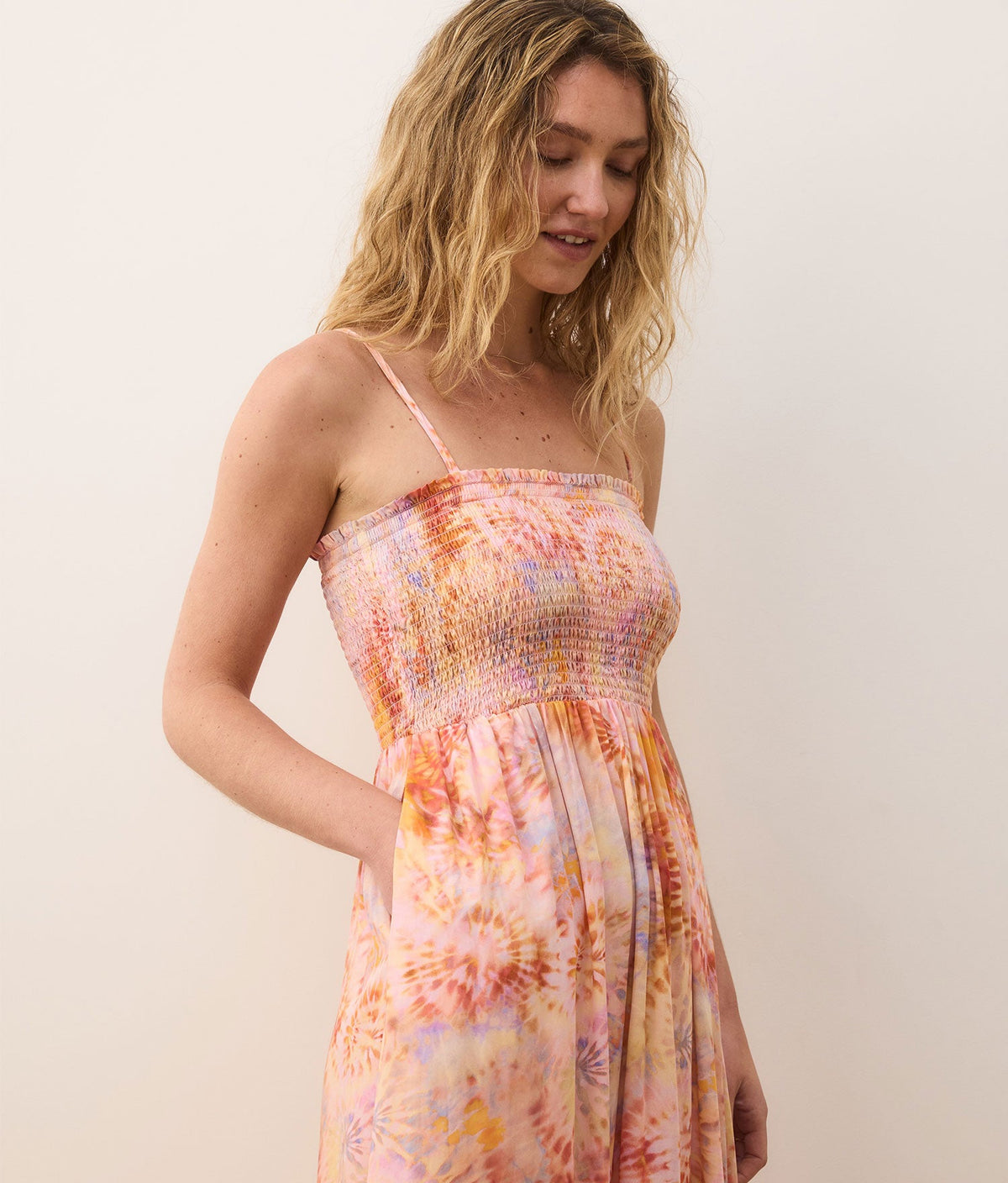 Sutton Strapless Maxi Dress (Tie Dye)