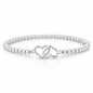 Beaded Intertwined Heart Bracelet