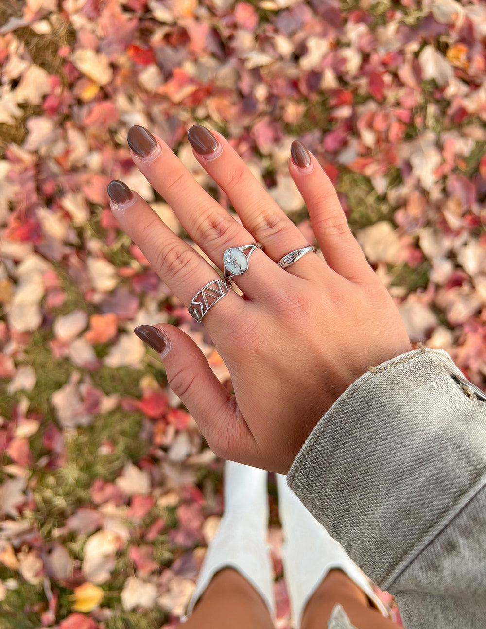 Elevated Faith Silver Wildflower Signet Ring