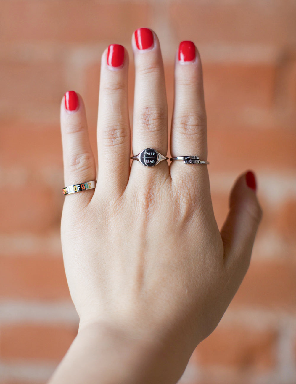 Elevated Faith Silver Faith Over Fear Ring