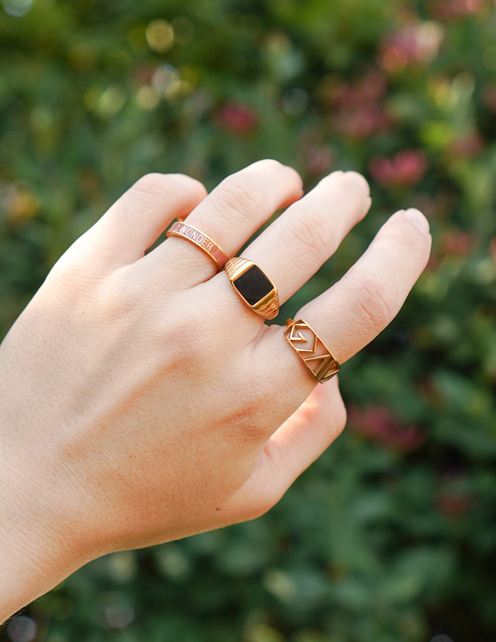 Elevated Faith Mauve Enamel Wonder Ring