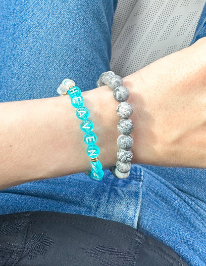 Elevated Faith Heaven Made Letter Bracelet