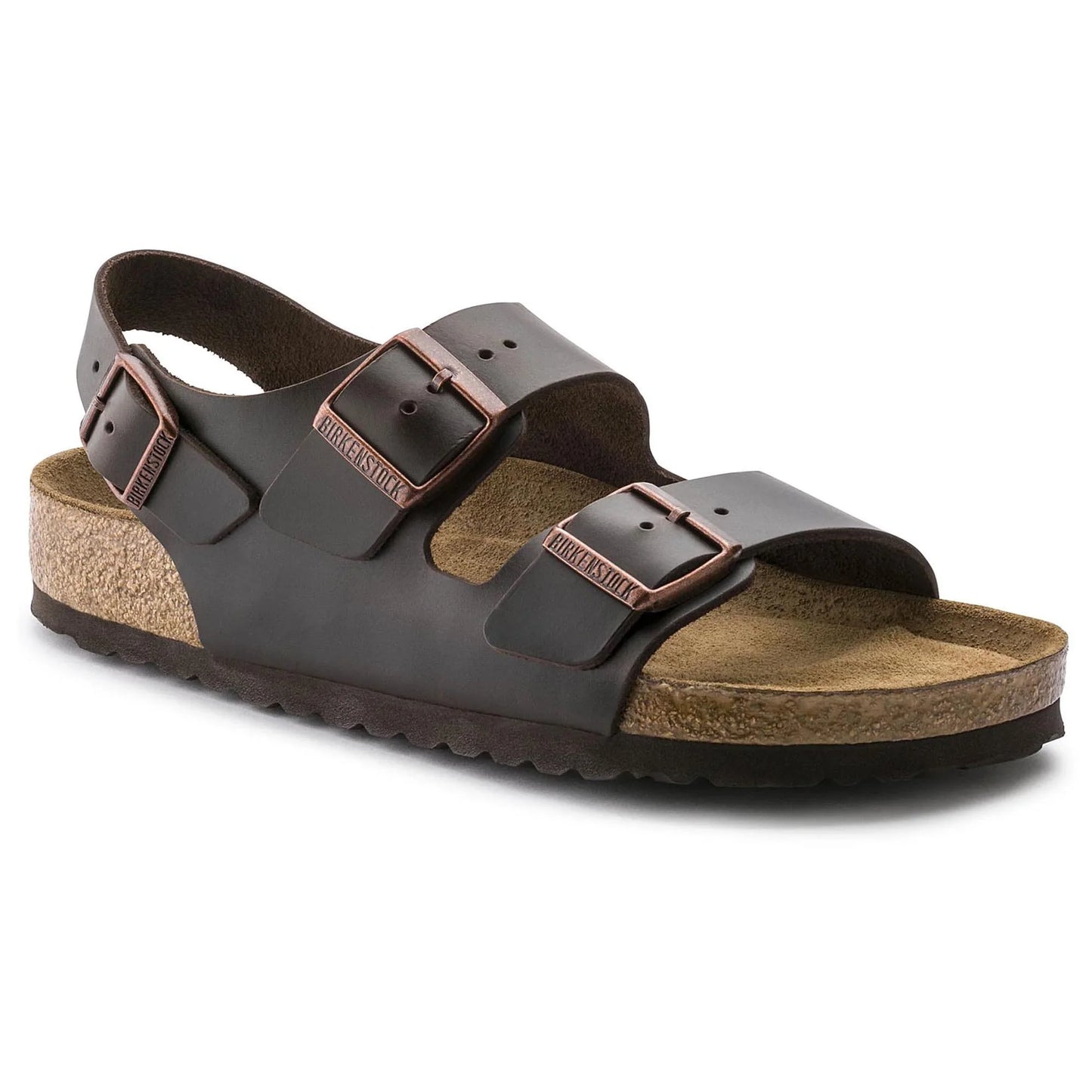 Birkenstock Milano Soft Footbed Smooth Leather Amalfi Testa Di Moro Sandals