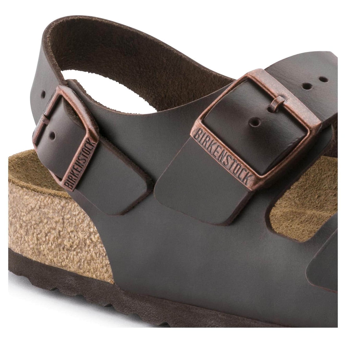 Birkenstock Milano Soft Footbed Smooth Leather Amalfi Testa Di Moro Sandals