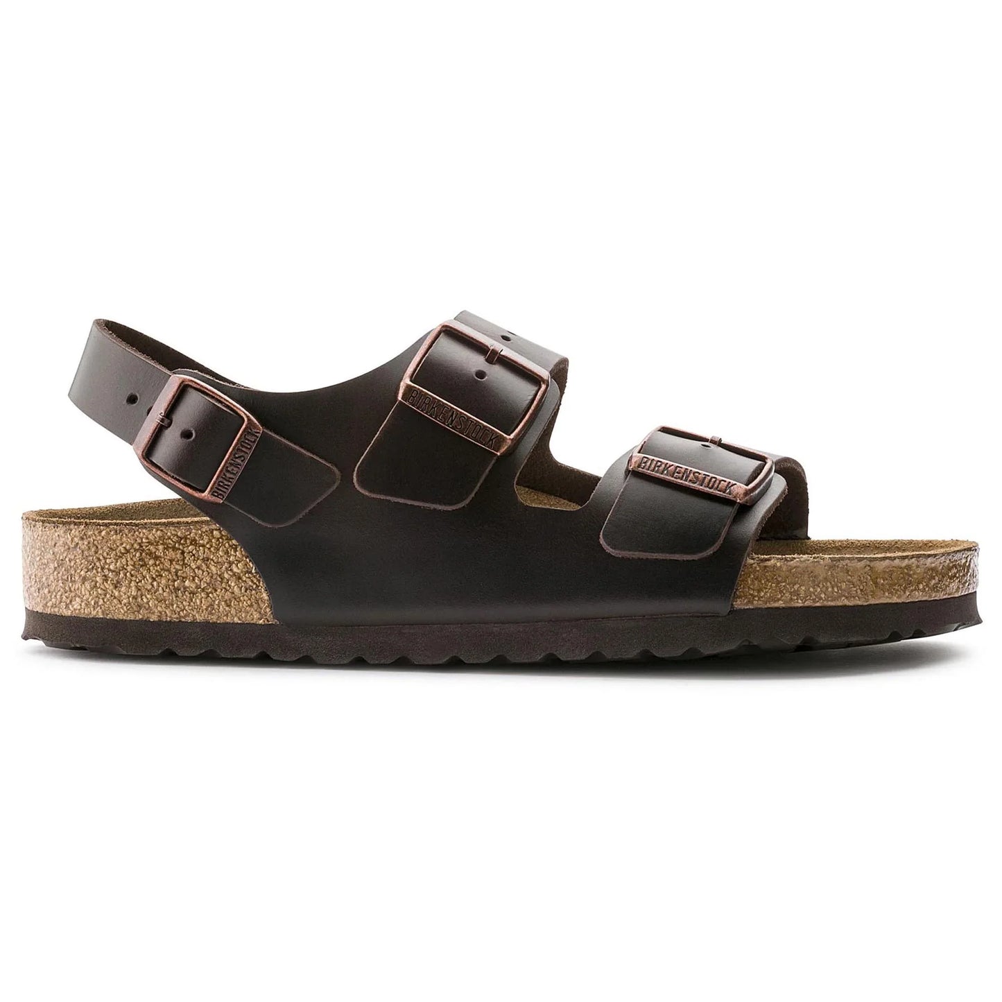 Birkenstock Milano Soft Footbed Smooth Leather Amalfi Testa Di Moro Sandals