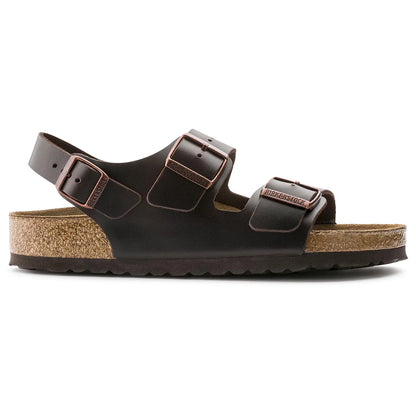 Birkenstock Milano Soft Footbed Smooth Leather Amalfi Testa Di Moro Sandals