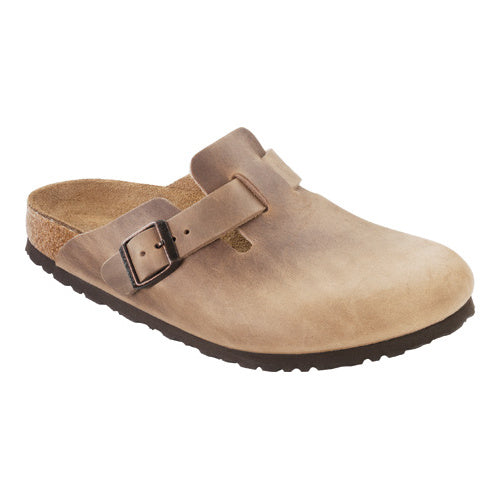 Birkenstock Unisex Boston Oiled Leather Tobacco Brown