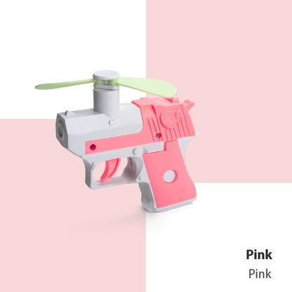 Radish Gun Mini Portable Fan Toy Green Pink Yellow Color Variants