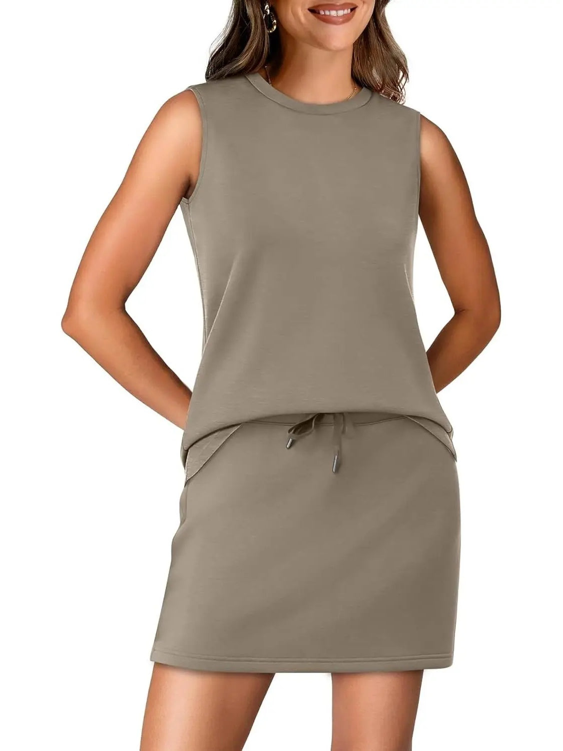 Two Piece Skirt Sets for Women Summer Vacation Outfits Tennis Skirt