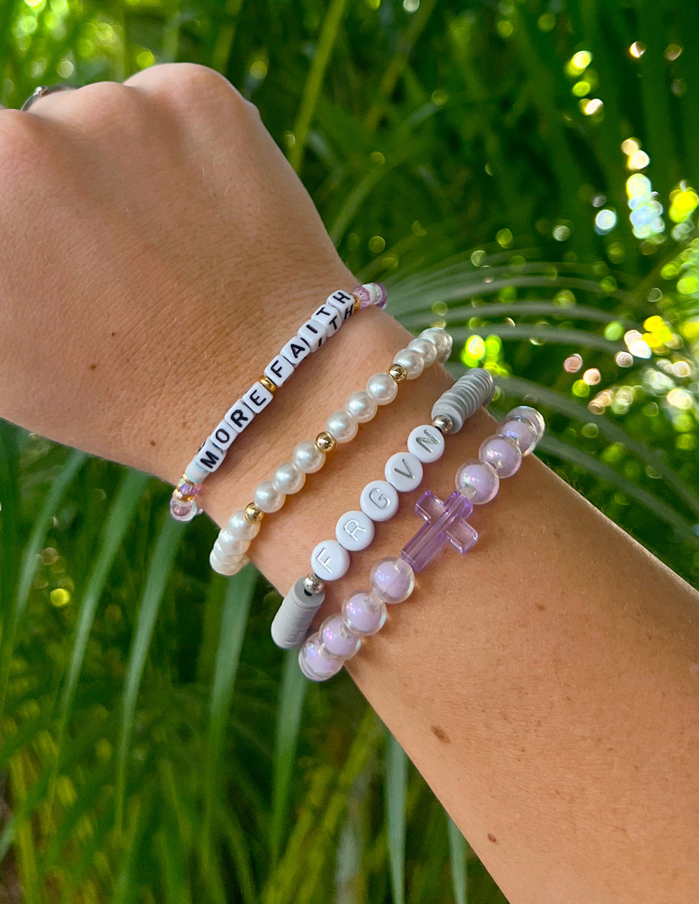 Elevated Faith More Faith Letter Bracelet