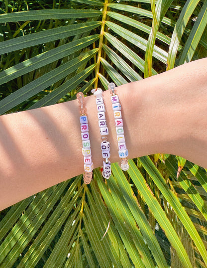 Elevated Faith Prosper Letter Bracelet