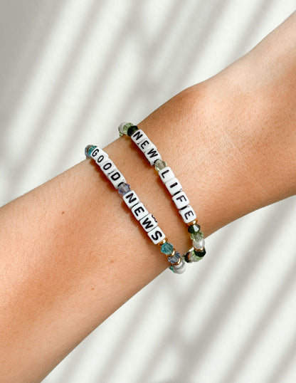 Elevated Faith New Life Letter Bracelet