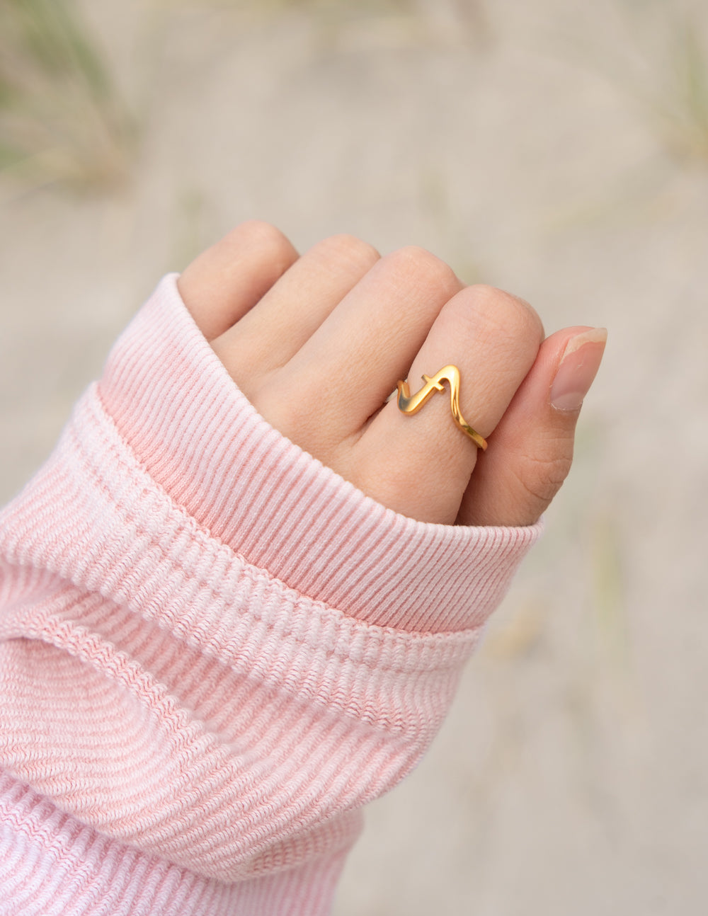 Elevated Faith Wavy Cross Ring