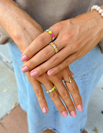 Elevated Faith Floral Enamel Ring