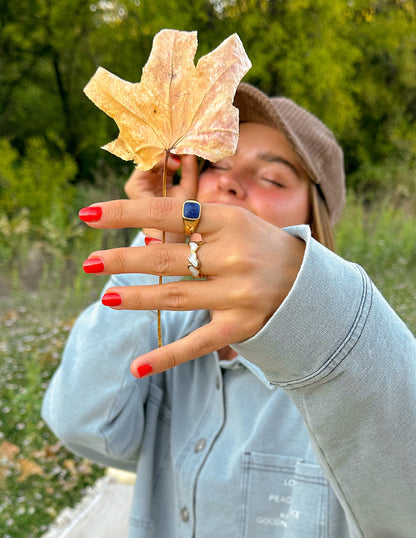 Elevated Faith Indigo Signet Ring