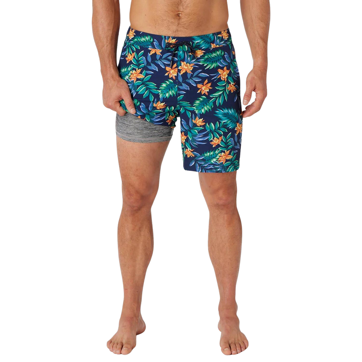 Fair Harbor Ozone Men's Swim Trunk Boardshort - Blue Palms - FINAL SALE