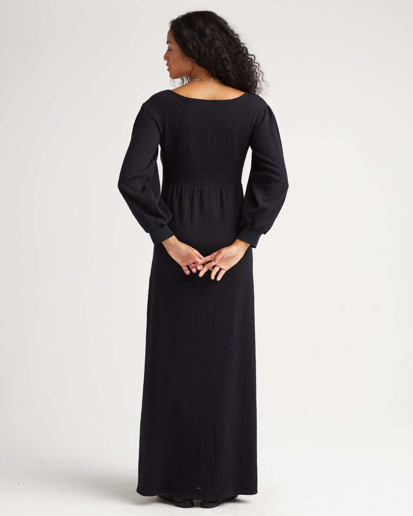 Womens Cloud Weave Maxi Dress - Cloud Weave Knit - Black