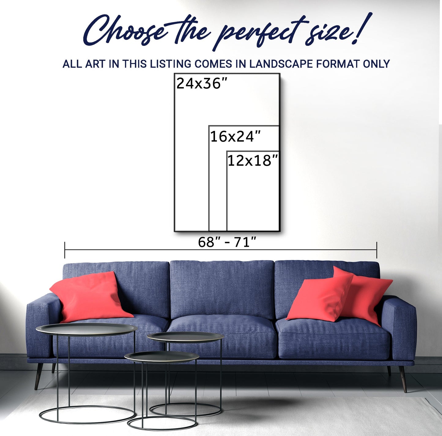 Abstract Blue And Gold Wall Art