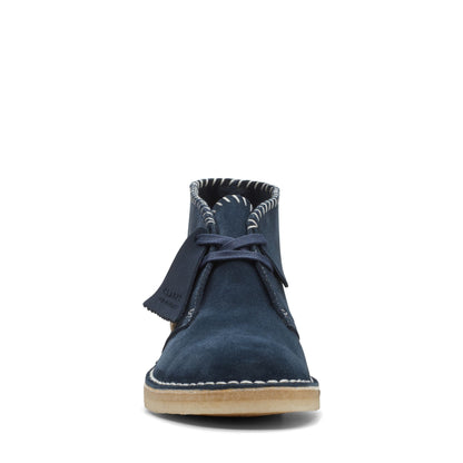 Clarks Women's Desert Boot Navy Sashiko Booties