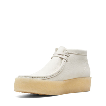 Clarks Women's Wallabee Cup Bt White Nubuck Booties
