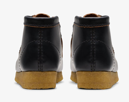Clarks Women's Wallabee Boot Black Smooth Leather Booties