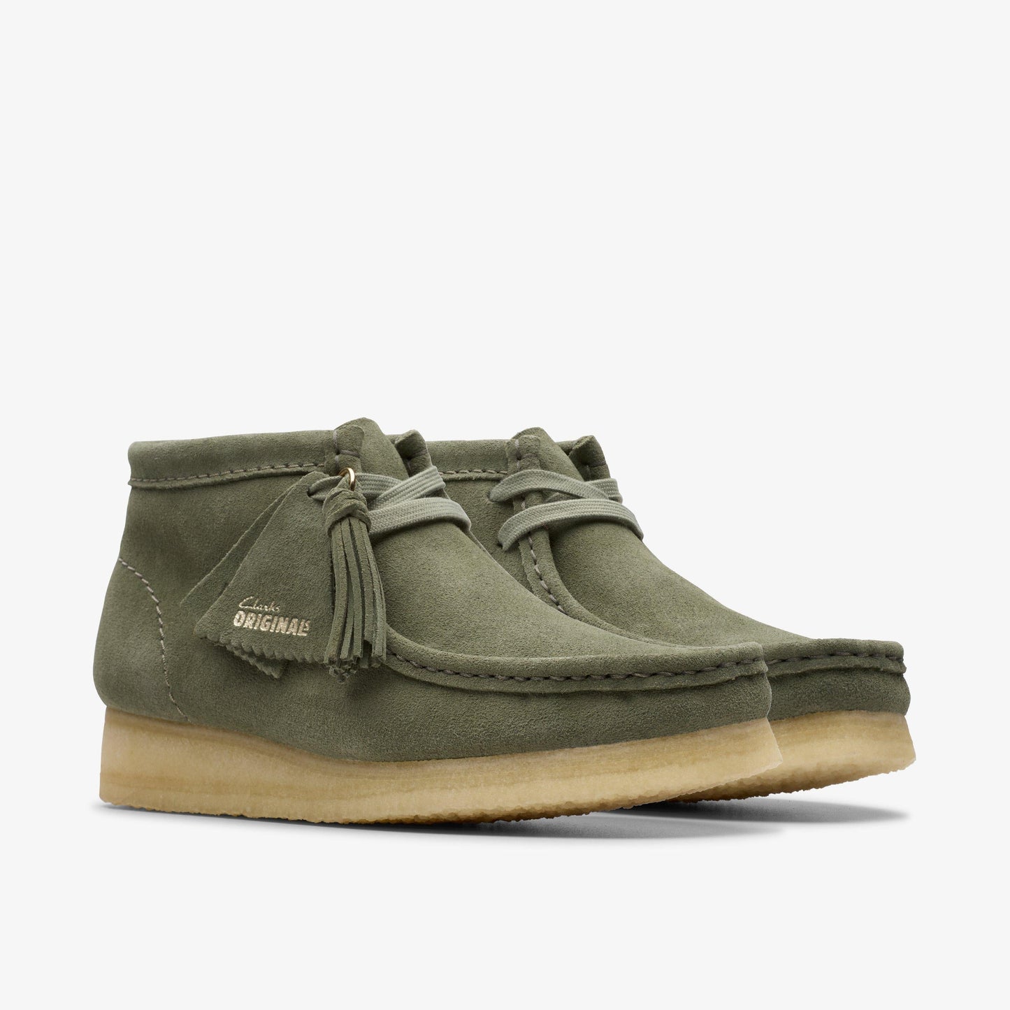 Clarks Women's Wallabee Boot Khaki/Green Sde Booties