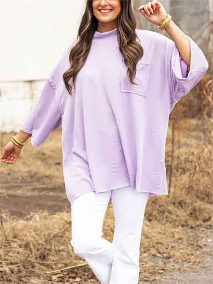 Women's Oversize High Neck Urban Ribbed Top(Buy 2 Free Shipping)