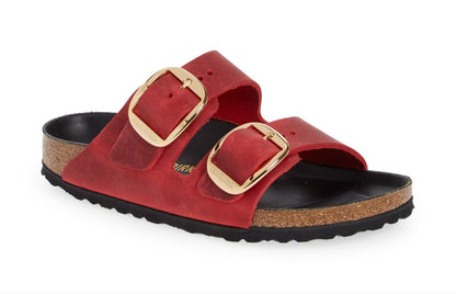 Birkenstock Arizona Big Buckle Oiled Leather Fire Red