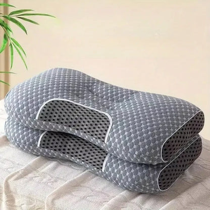 3D Knitted Cotton Massage Pillow – Soft, Breathable Neck Support Cushion