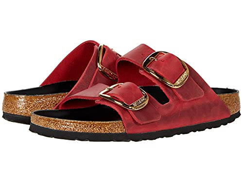Birkenstock Arizona Big Buckle Oiled Leather Fire Red