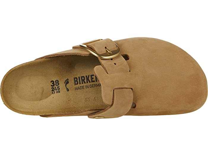 Birkenstock Boston Big Buckle Nubuck Leather Clogs