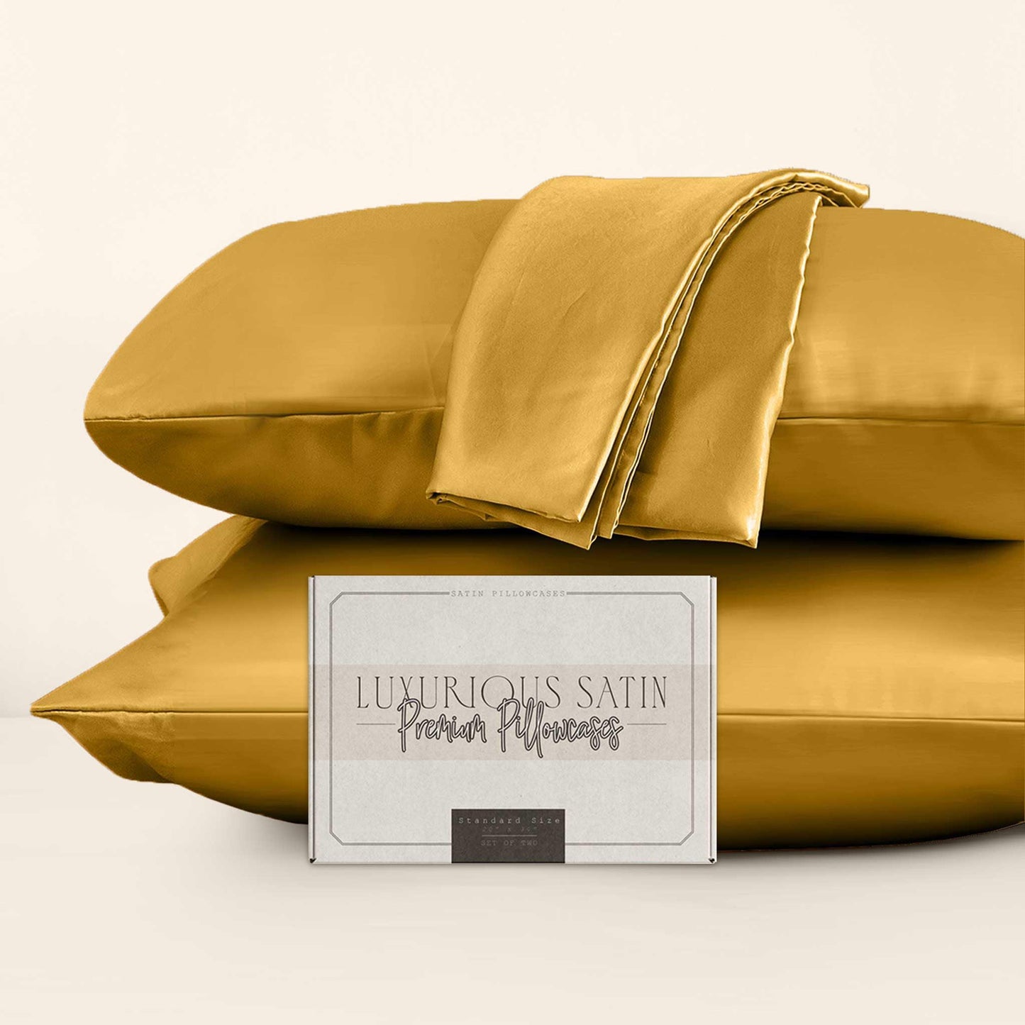 Elegant Comfort Set of 2 - Satin Pillowcases
