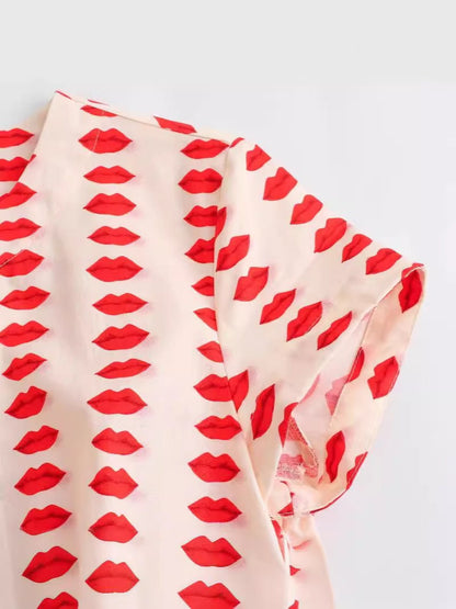 New spring and summer printed dress