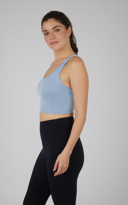 90 Degree by Reflex Stonewash 2 PK Scoop Neck Bralette Tank