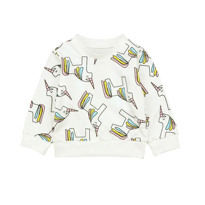Cartoon Unicorn Hoodie for Boys - Long Sleeve Top