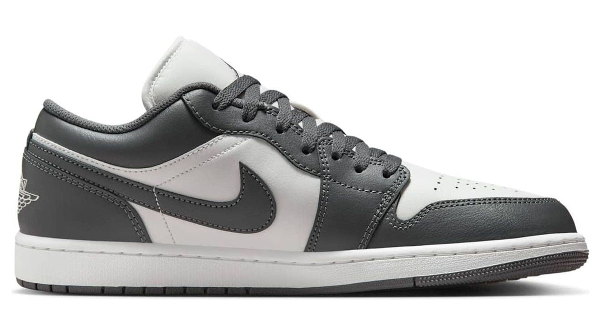Air Jordan Men's Retro 1 Low 'Grey White' Sneakers