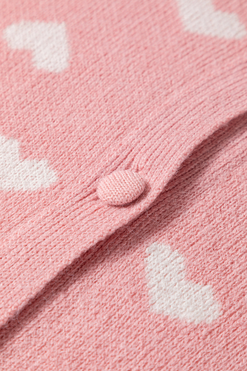 Anna Heart Pattern Button Front Cardigan Sweater