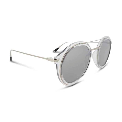 Police Mirror Silver Round Sunglasses SPL724 *EX DISPLAY*