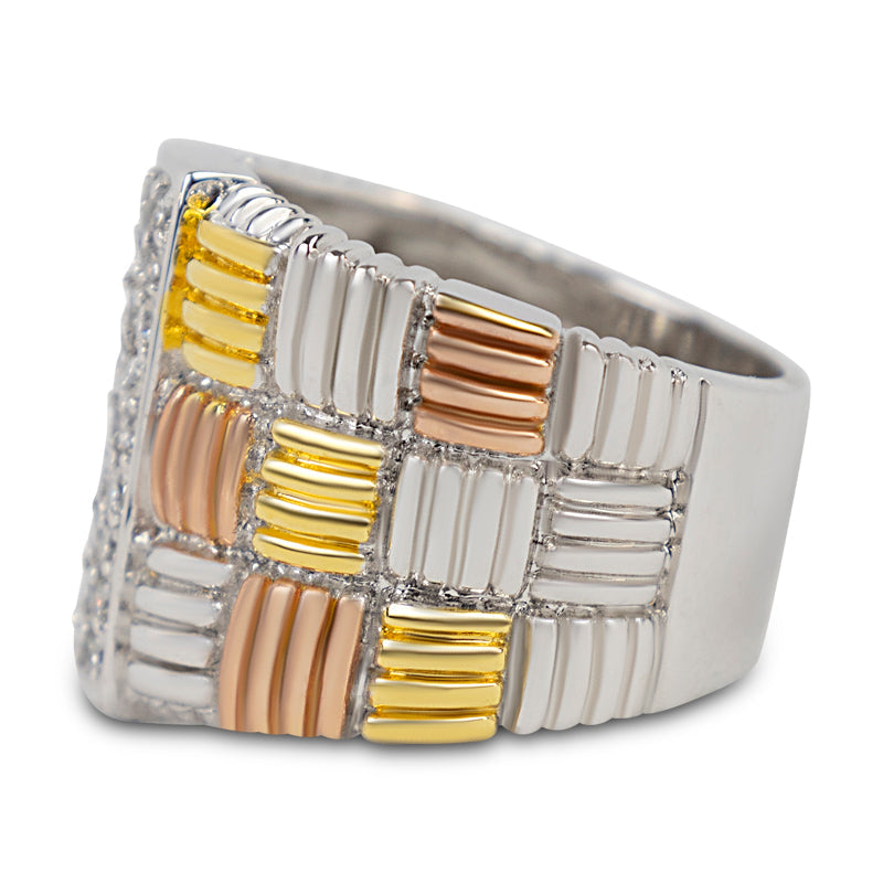 Olivia Tritone Weave Band Ring 20-6780 - Size 8