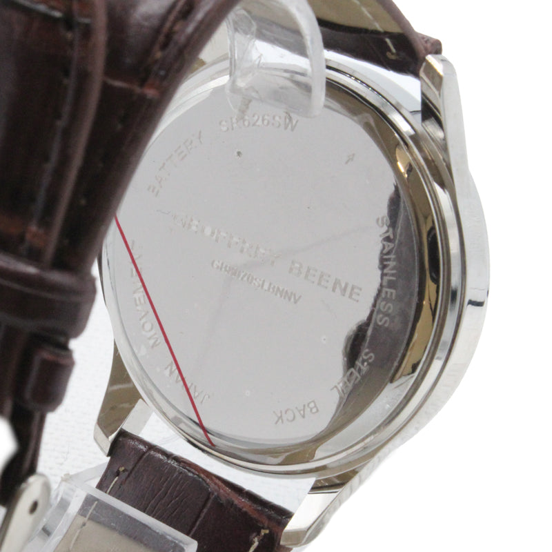 Geoffrey Beene Leather Men's Watch GB8070SLBNNV