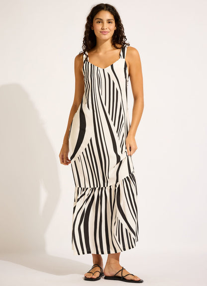 Coastline Tie Back Maxi Dress