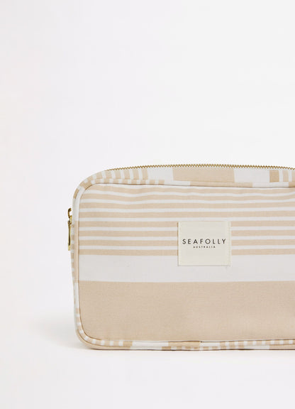 Striped Canvas Pouch