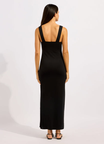 Beachedit Multi Fit Plunge Jersey Maxi Dress
