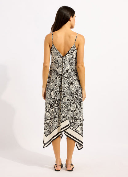 C Shells Scarf Midi Dress