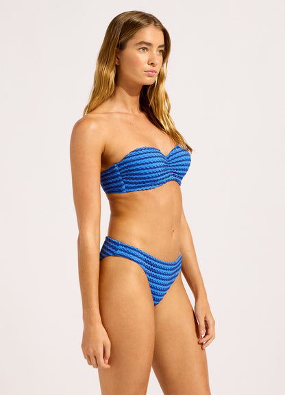 Mesh Effect Bustier Bandeau Bikini Top